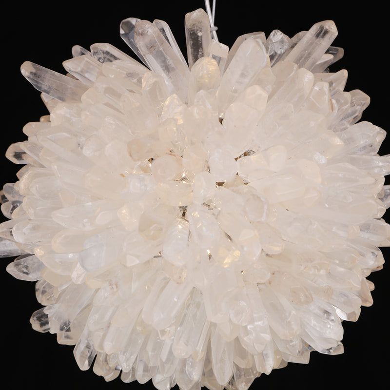 Clear quartz healing crystal cluster ball pendant light 71024